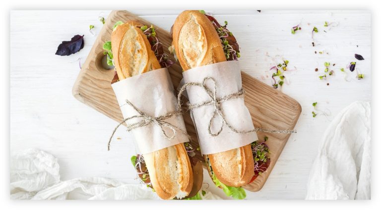 Natasha's Law Baguette sandwich with artichoke